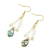 Paua Shell Dangle Earrings EJEW-JE07179-4