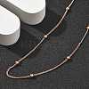Brass Satellite Chains  Necklaces for Women NJEW-D302-27RG-3