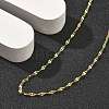 Brass Dapped Chains Necklaces for Women NJEW-D302-23G-3