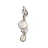 Brass Resin Fold Over Clasps KK-S382-02P-1