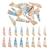 16Pcs 8 Style Wooden Pendants FIND-TA0005-89-2