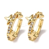 Brass Micro Pave Clear Cubic Zirconia Cuff Earrings LS-EJEW-D328-02G-03-4