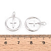 925 Sterling Silver Ring with Cross Pendants STER-N016-103P-3