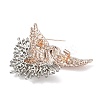 Swan Alloy Rhinestone Lapel Pins for Backpack Clothes JEWB-H032-03LGP-3