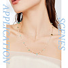 3m Natural Green Aventurine Chips & ABS Plastic Imitation Pearl Beaded Chains Necklace Making Kits CHC-TA0001-30A-7