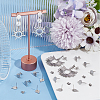 100Pcs Flat Round Shape 304 Stainless Steel Stud Earring Findings STAS-SC0008-60-4