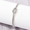 Brass Box Chain Knot 2-Strand Bracelets for Women KK-CBA68DA-17B-P-2