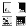 4Pcs 4 Style Be A Nice Human & Be Kind Enamel Pin JEWB-SZ0001-16-1