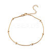 Ion Plating(IP) Stainless Steel Round Snake Chain Anklets LS-AJEW-G024-13G-1