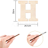 Letter Unfinished Wood Blank Cutouts DIY-ZX040-01H-2