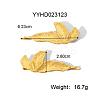 Fashionable 304 Stainless Steel Leaf Stud Earrings & Hair Bobby Pin Set for Women SH3836-1-4