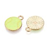 Alloy & Enamel Pendants ENAM-T021-70G-2