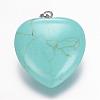 Dyed & Synthetic Turquoise Gemstone Pendants G-E338-10F-1
