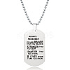 201 Stainless Steel To My Son Dog Tag Pendant Ball Chain Necklaces FS-WG527E6-14-1