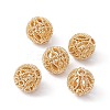 Rack Plating Brass Hollow Beads KK-P219-01B-G-3