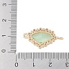 Golden Plated Brass Pave Clear Cubic Zirconia Connector Charms KK-L218-002G-03-3