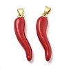 Brass Enamel Pendants KK-U060-31G-01-1