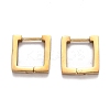 304 Stainless Steel Square Huggie Hoop Earrings STAS-H156-09A-G-2
