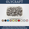 20 Sets 10 Colors 4Pcs Brass & Resin Snap Button BUTT-OC0001-56-4