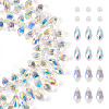 2 Strands Electroplate Transparent Glass Faceted Teardrop Beads Strand EGLA-TA0001-36A-1