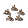 Tibetan Style Alloy Puppy Pendants TIBEP-0399-AB-LF-2