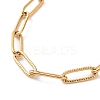 PVD Vacuum Plating 304 Stainless Steel Paper Chain Bracelet for Men Women BJEW-E031-13G-01-2
