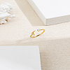 1Pc Letter Brass Rhinestone Open Cuff Rings for Women AJEW-LP0004-47T-G-3