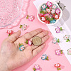 50Pcs 5 Colors Transparent Acrylic Pendants TACR-SC0001-50-4
