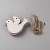Unfinished Wood Pendant Decorations WOOD-WH20001-02-1