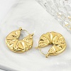 304 Stainless Steel Wrinkle Hoop Earrings For Women LS-EJEW-B113-01G-01-2