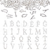 52Pcs 26 Styles Alloy Pendants FIND-TA0006-33-1