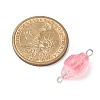8Pcs 8 Styles Transparent Spray Painted Glass Links Connector Charms PALLOY-JF04464-2