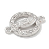 Rack Plating Brass Micro Pave Clear Cubic Zirconia Religion Virgin Mary Connector Charms X-KK-L224-094P-02-2