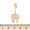 Scorpion Brass Synthetic Turquoise Curved Barbell Belly Rings LS-AJEW-L099-02G-3