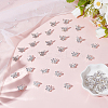 40Pcs 2 Styles Butterfly Alloy Rhinestone Hair Fastener for Women Girls Hairstyling OHAR-ME0001-02-5