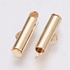 Brass Slide On End Clasp Tubes KK-Q747-11F-KC-2