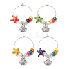 Natural Shell Wine Glass Charms AJEW-TA00021-1