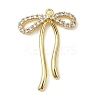 Rack Plating Brass Micro Pave Clear Cubic Zirconia Pendants X-KK-H463-12G-1