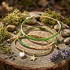 3Pcs 3 Styles Bohemian Adjustable Nylon Cord Braided Bracelet & Glass Beads Braided Bracelet & 304 Stainless Steel Star Charm Bracelet Set for Women GE8132-6-1