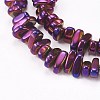 Electroplated Non-magnetic Synthetic Hematite Beads Strands G-P367-G01-1