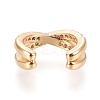 Brass Micro Pave Cubic Zirconia Cuff Earrings X-EJEW-M195-02G-2