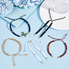10Pcs 5 Colors Braided Nylon Cord Slider Bracelet Makings AJEW-GO00047-4