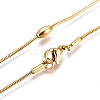 304 Stainless Steel Snake Chain Necklaces NJEW-L457-004G-1