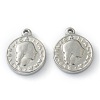 Non-Tarnish 304 Stainless Steel charms STAS-O145-15P-1