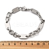 304 Stainless Steel Oval Link Chain Bracelets for Women Men BJEW-A033-04P-5