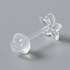 Tiny Resin Flower Stud Earrings with Ear Nut for Women EJEW-WH0012-003B-3