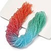 Transparent Painted Glass Beads Strands X1-DGLA-A034-T2mm-A11-1
