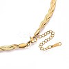 5MM 304 Stainless Steel Braided Herringbone Chain Necklaces NJEW-N058-04G-2