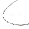 Non-Tarnish 304 Stainless Steel Flat Snake Chain Necklaces for Women NJEW-D058-03P-2