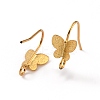 Brass Butterfly Earring Hooks EJEW-WH0015-12G-2